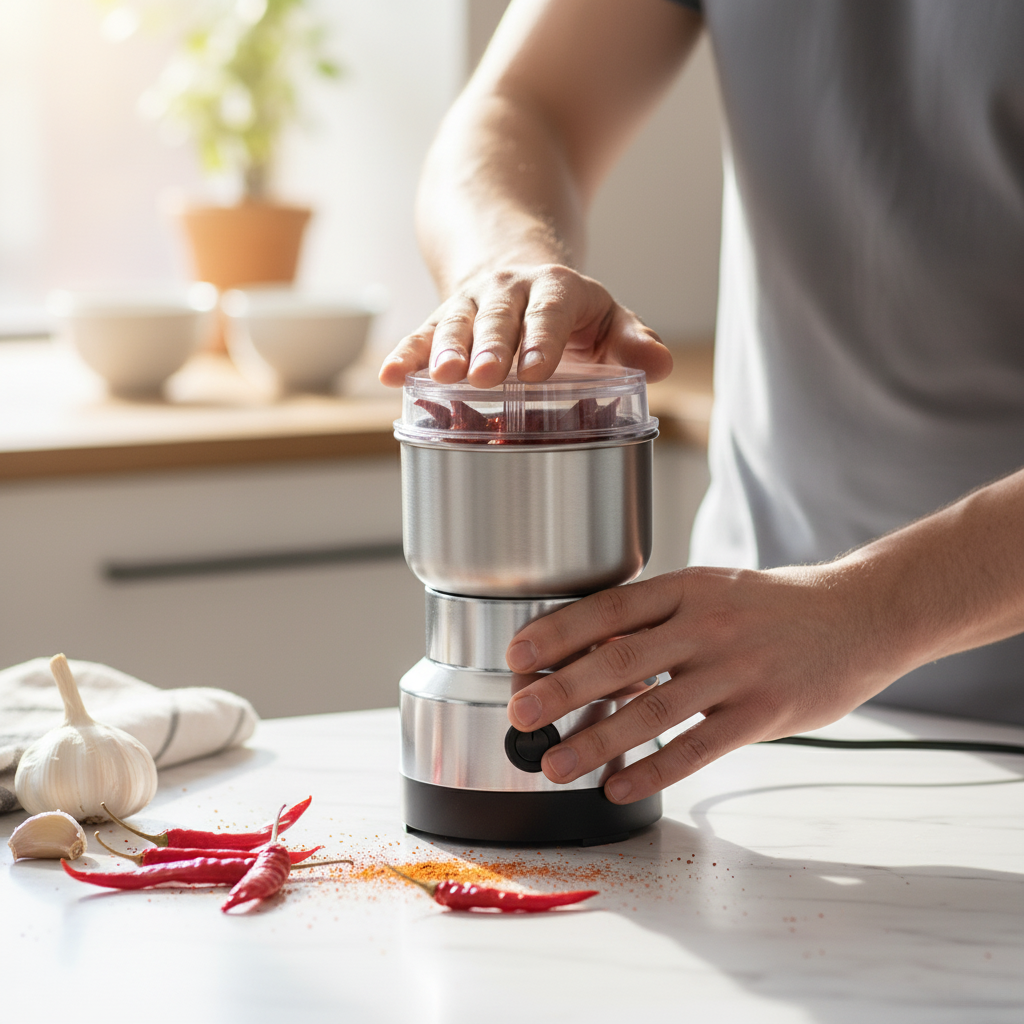 Mini broyeur en action Saveurio