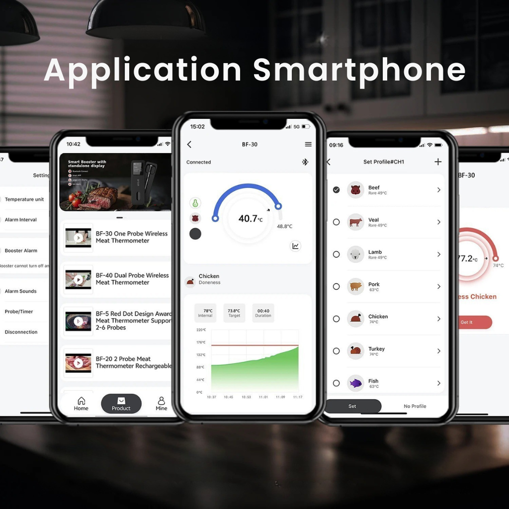 Thermomètre à cuisson sans fil