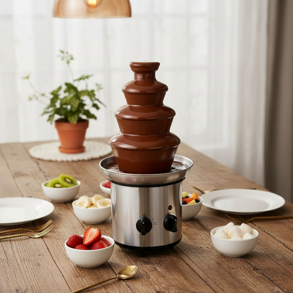 Fontaine à chocolat inox 4 niveaux